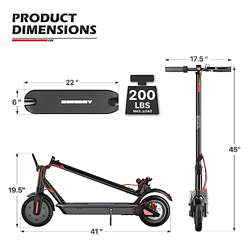 MoNiBloom E-Scooter Electric Kick Scooter w/LED Display and Bluetooth APP, Portable Folding Commuting Scooter for Adults & Teens