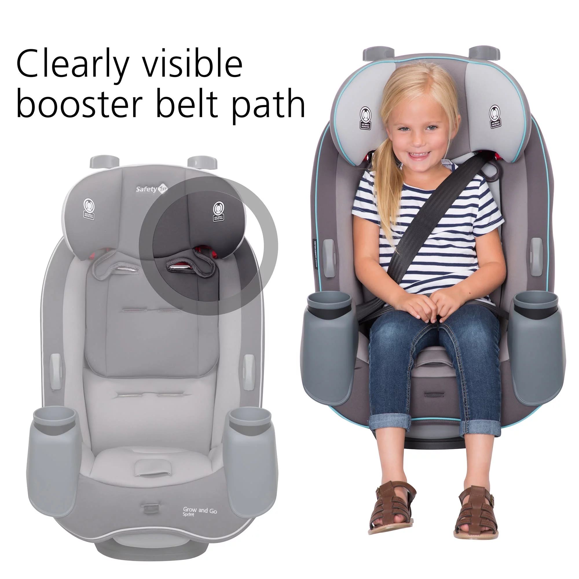 Safety 1st Grow and Go Sprint All-in-1 Convertible Car Seat, Silver Lake