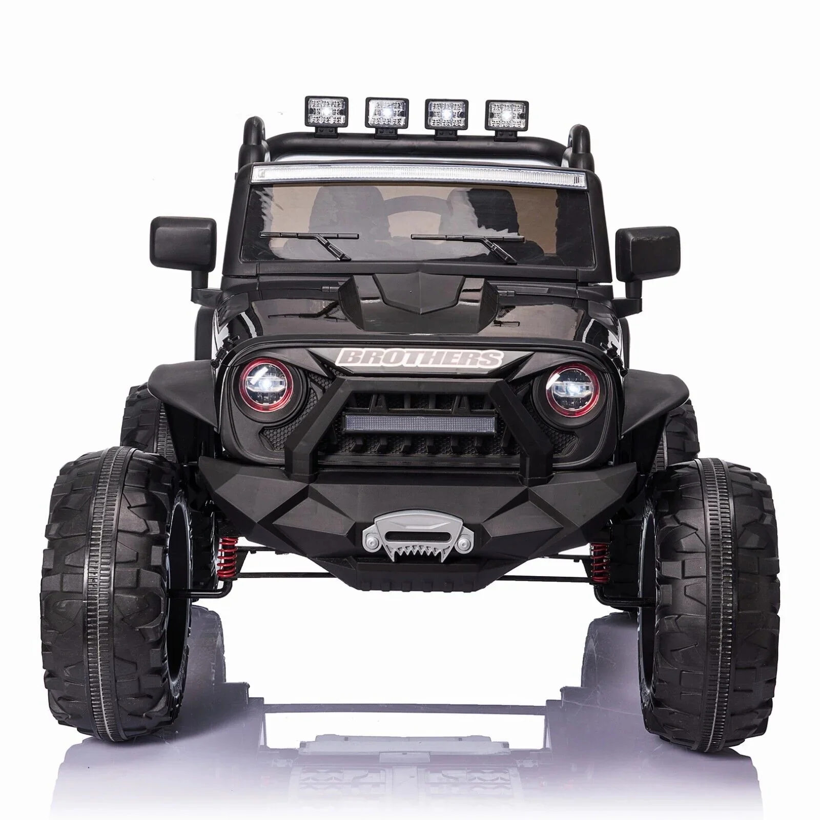 2-Seater 24V Ride-On Truck Toy with Remote Control and 400W Power for Kids - Curated Treasures Market