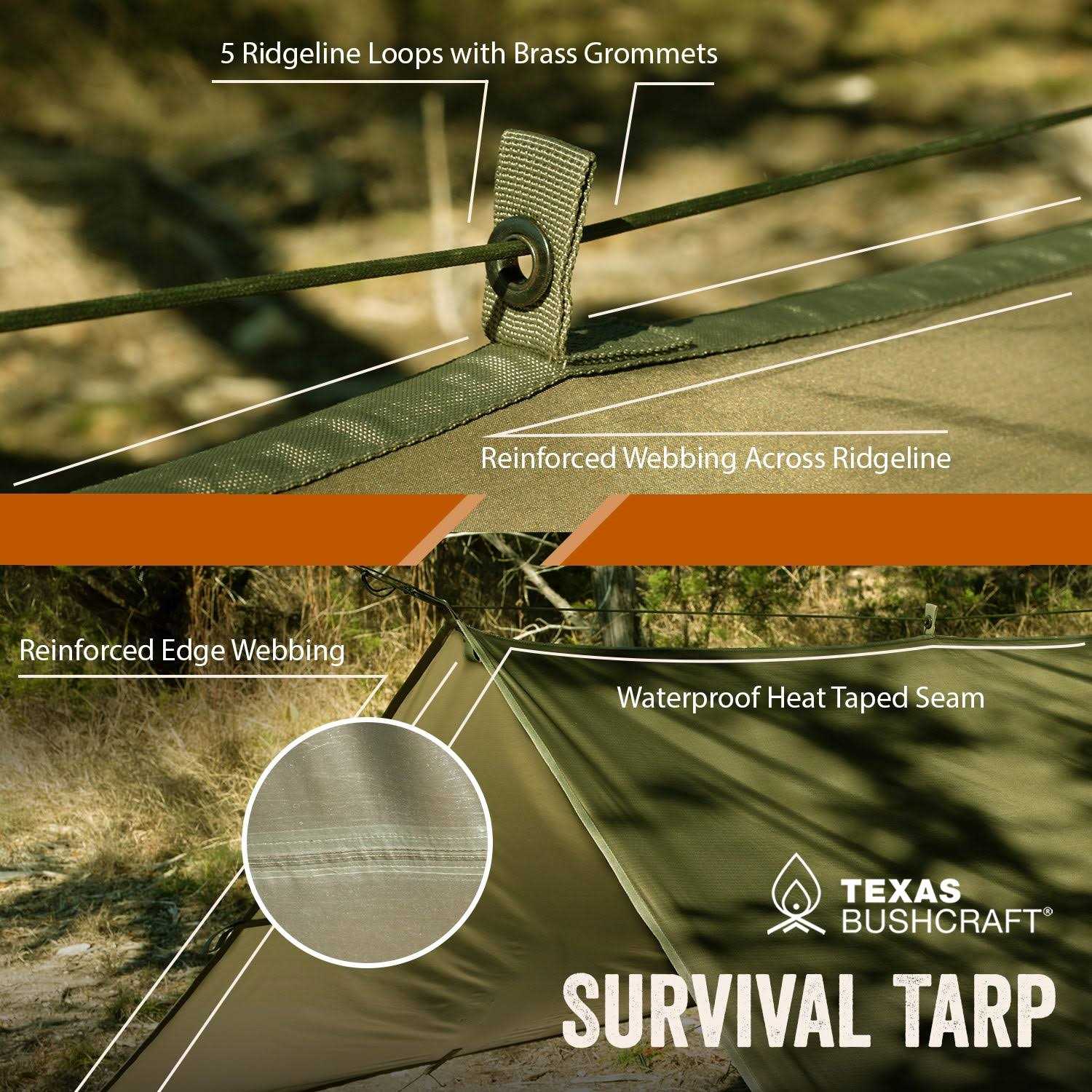 Texas Bushcraft Survival Tarp Adult Unisex - Shop Hardware Tools Online Store