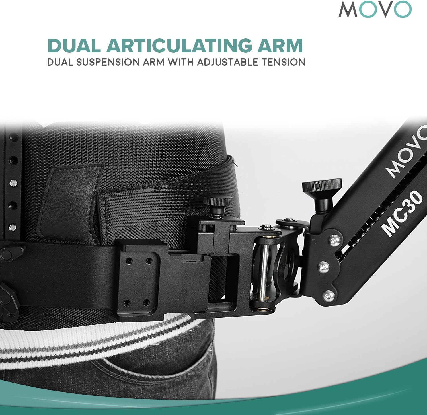 Movo X100 Ultimate Steadycam System Bundle - Includes Handheld Video Stabilizer, Vest with Dual Articulating Arm, LCD Field Monitor and Deluxe Carrying Case