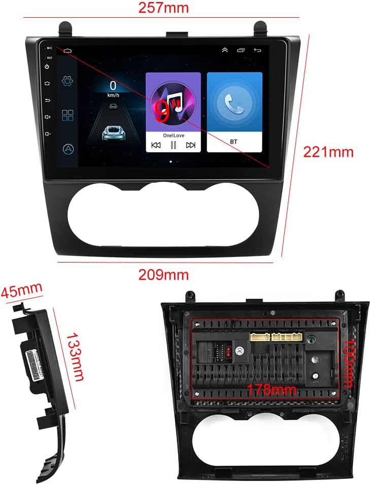 [2G+32G] 9 Inch Android Car Stereo for 2008-2012 Nissan Altima Radio Touchscreen Stereo with Navigation WiFi Bluetooth, Nissan Altima Stereo with Backup Camera, SWC