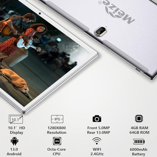 2 in 1 Tablet 10.1 Inch, Android 11.0 Tablets, 64GB/128GB ROM, Dual 4G Cellular with Keyboard, 18MP Camera, Octa-Core Processor, WiFi, GPS, Bluetooth, Google Certified Tablet PC