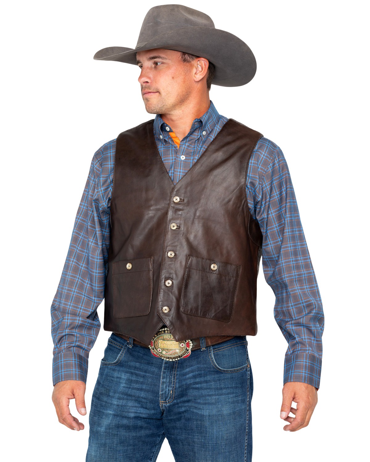 Outback Trading Co Men's Co. Wynard Button Pocket Vest Brown Large  US