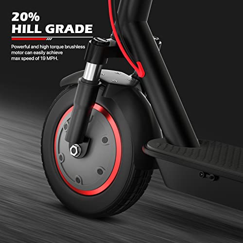 MoNiBloom E-Scooter Electric Kick Scooter w/LED Display and Bluetooth APP, Portable Folding Commuting Scooter for Adults & Teens