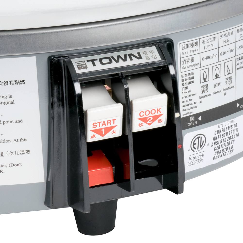 Town Rm-50n-r Ricemaster Commercial Rice Cooker Natural GAS 55 Cup