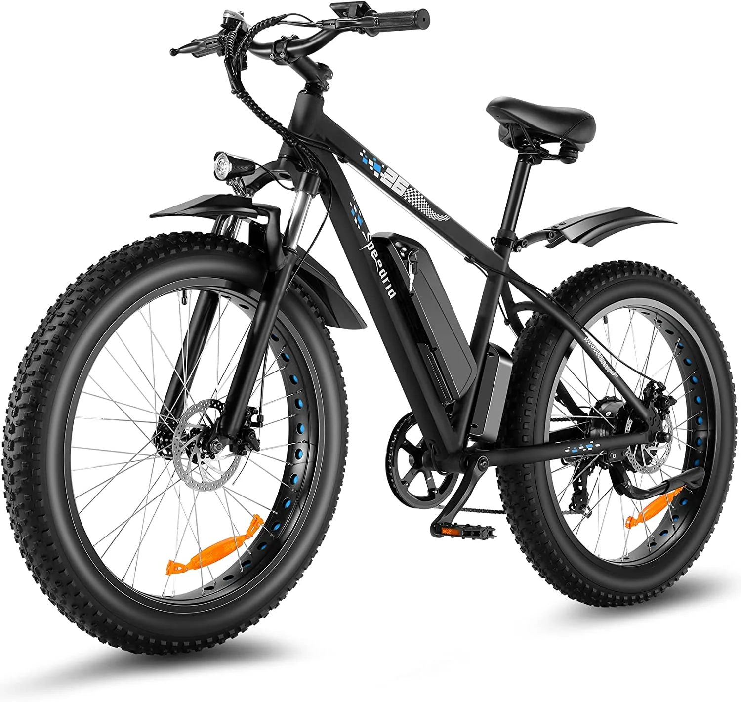 Speedrid 26" 4.0 Fat Tire Electric Mountain Bike for Adult 3H Fast Charge, 500W All Terrain Adult Ebike Electric Bicycles with 48V 10.4Ah Removable Battery, Shimano 7 Speed - Curated Treasures Market
