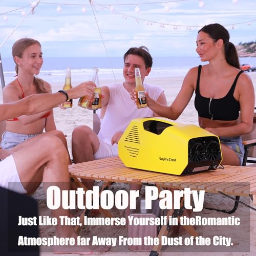 Enjoycool Portable Air Conditioners•pet houses,2380BTU Fast Cooling Outdoor Air Conditioner,Built-in Cool,Fan,Sleep Modes•24Volt 220W Low Power Consumption•tent air conditioner