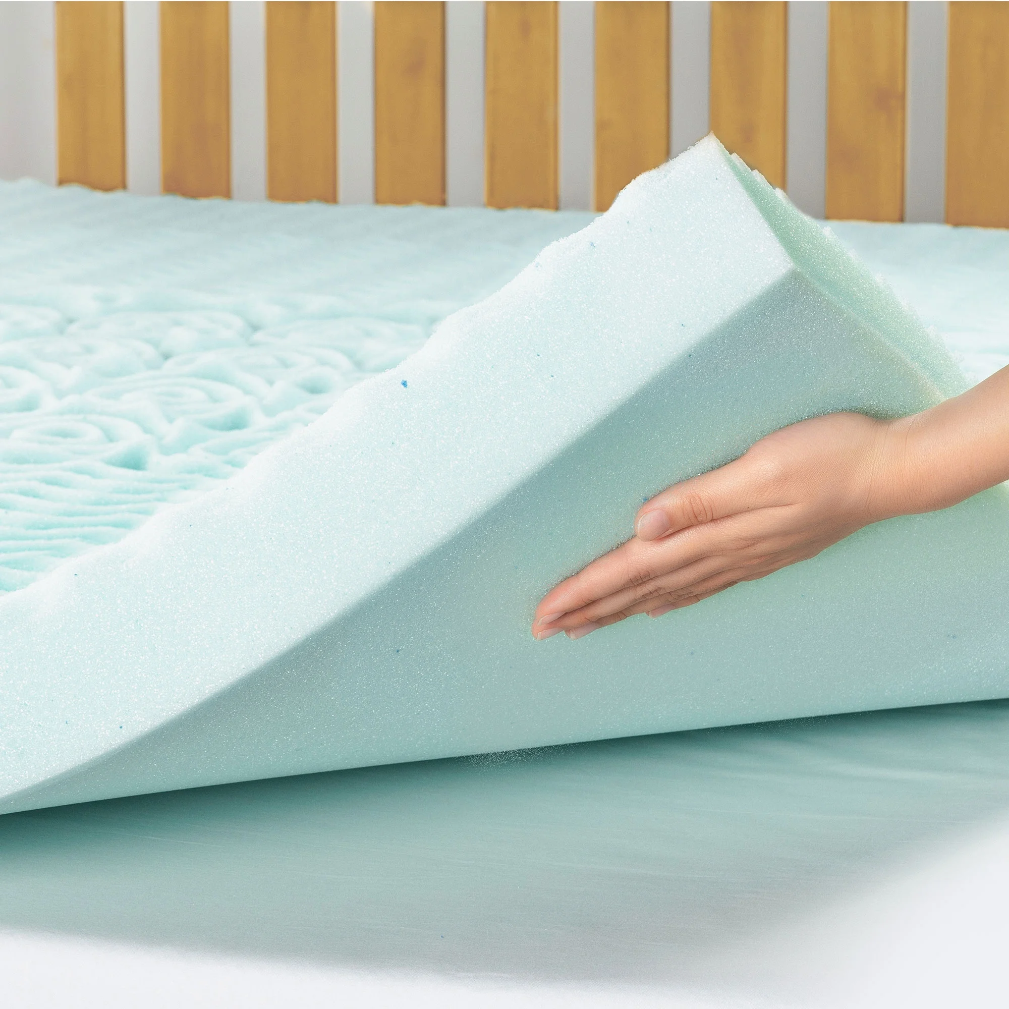 Mellow 4" 5-Zone Cooling Gel Memory Foam Mattress Topper, Full