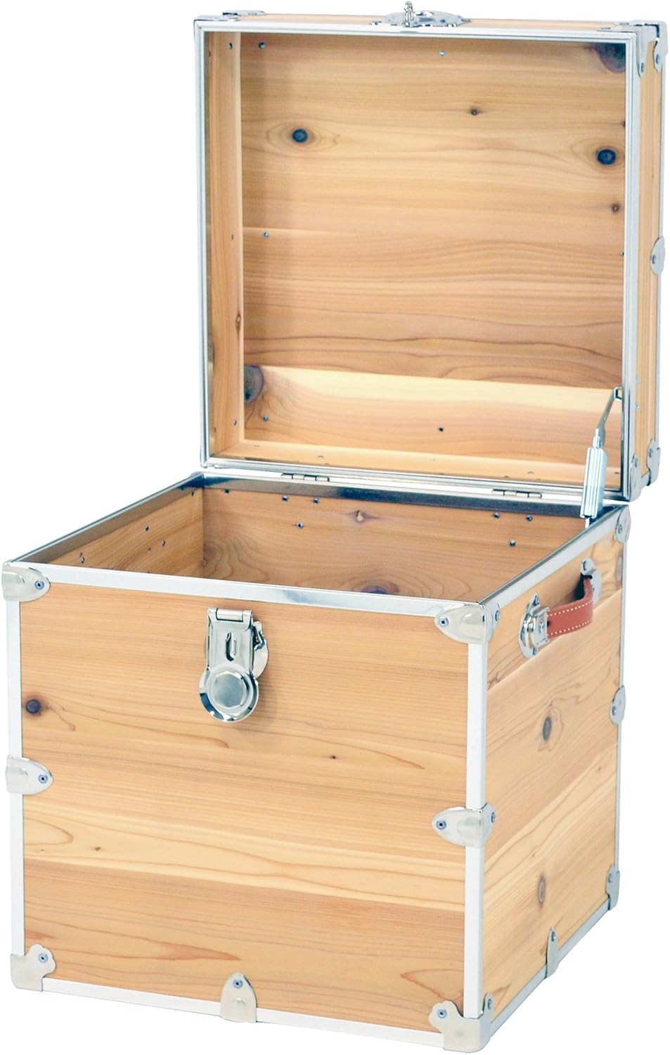 Rhino Trunk & Case Western Red Knotty Cedar Cube Trunk For Foot Locker Style & End of Bed Storage 18x18x20