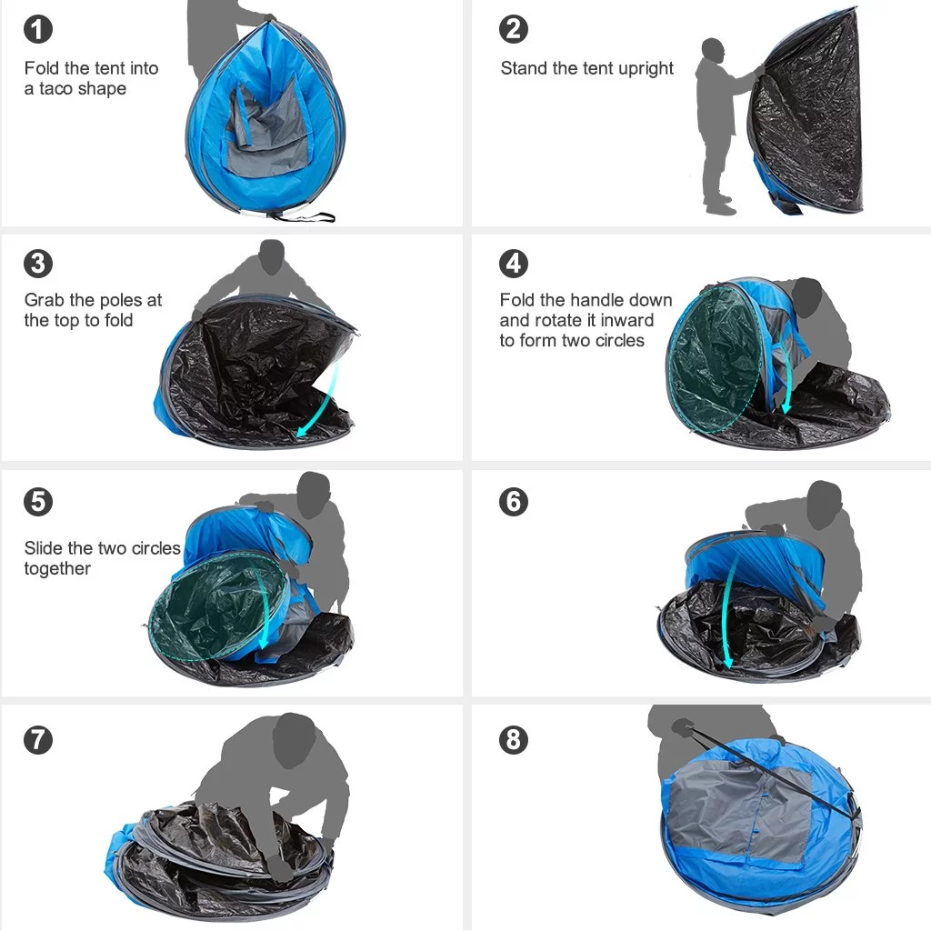 4 Person Easy Pop up Tent Waterproof Automatic Setup 2 Doors-Instant Family Tents for Camping Hiking & Traveling