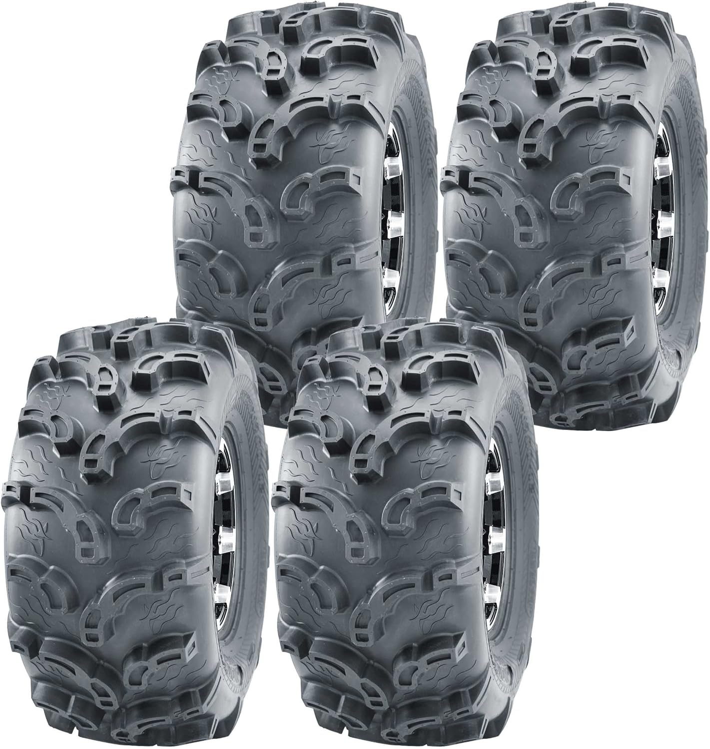 Set of 4 WANDA ATV UTV Tires 27x9-12 27x9x12 6PR Super Lug Mud …
