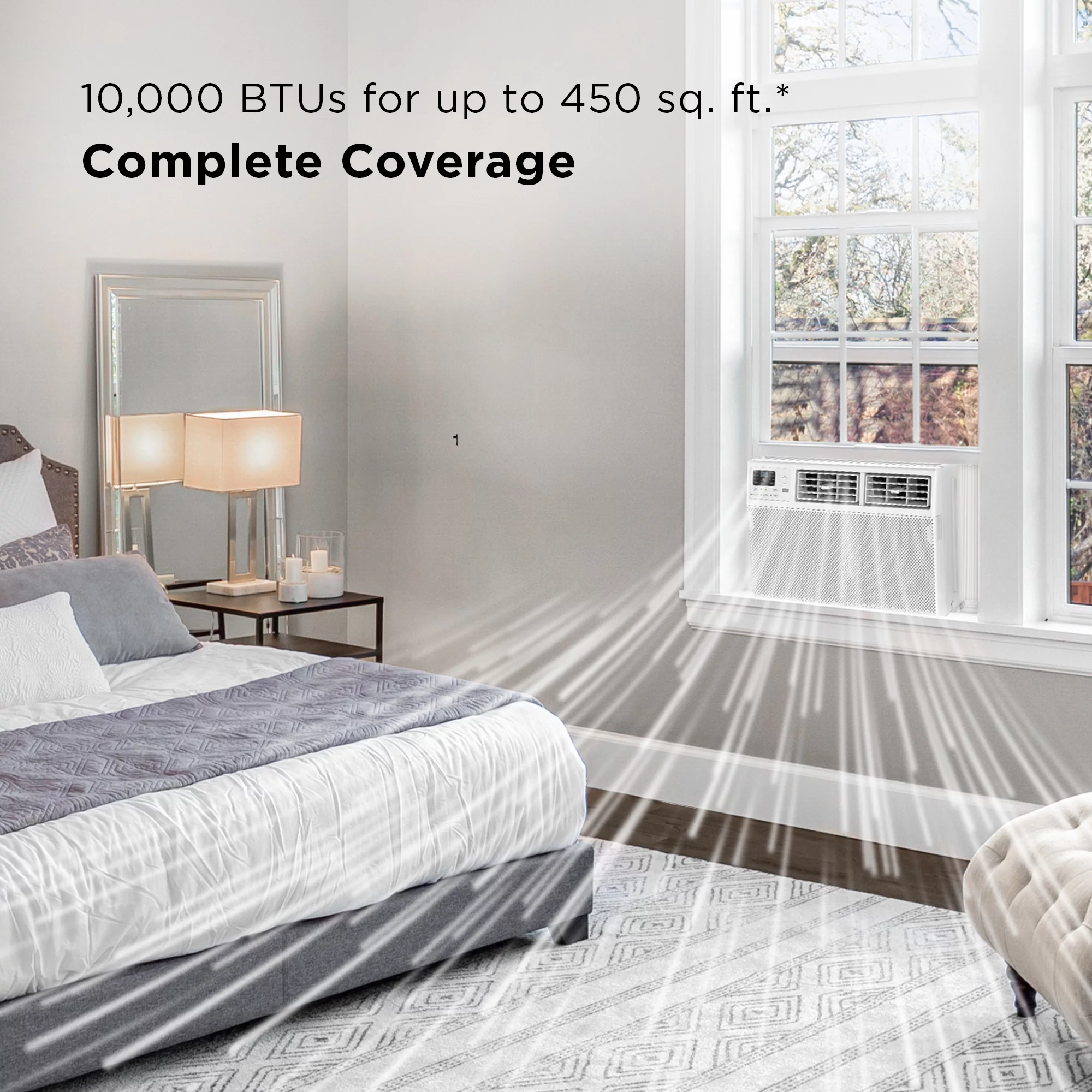 TCL 10,000 BTU Smart Window Air Conditioner, White, W10W9E2-3
