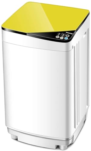 Waterjoy Portable Washing Machines, 7.7 lbs Load Capacity Portable Washer and Dryer Combo with Built-in Barrel Light & LED Display for Household and Apartment