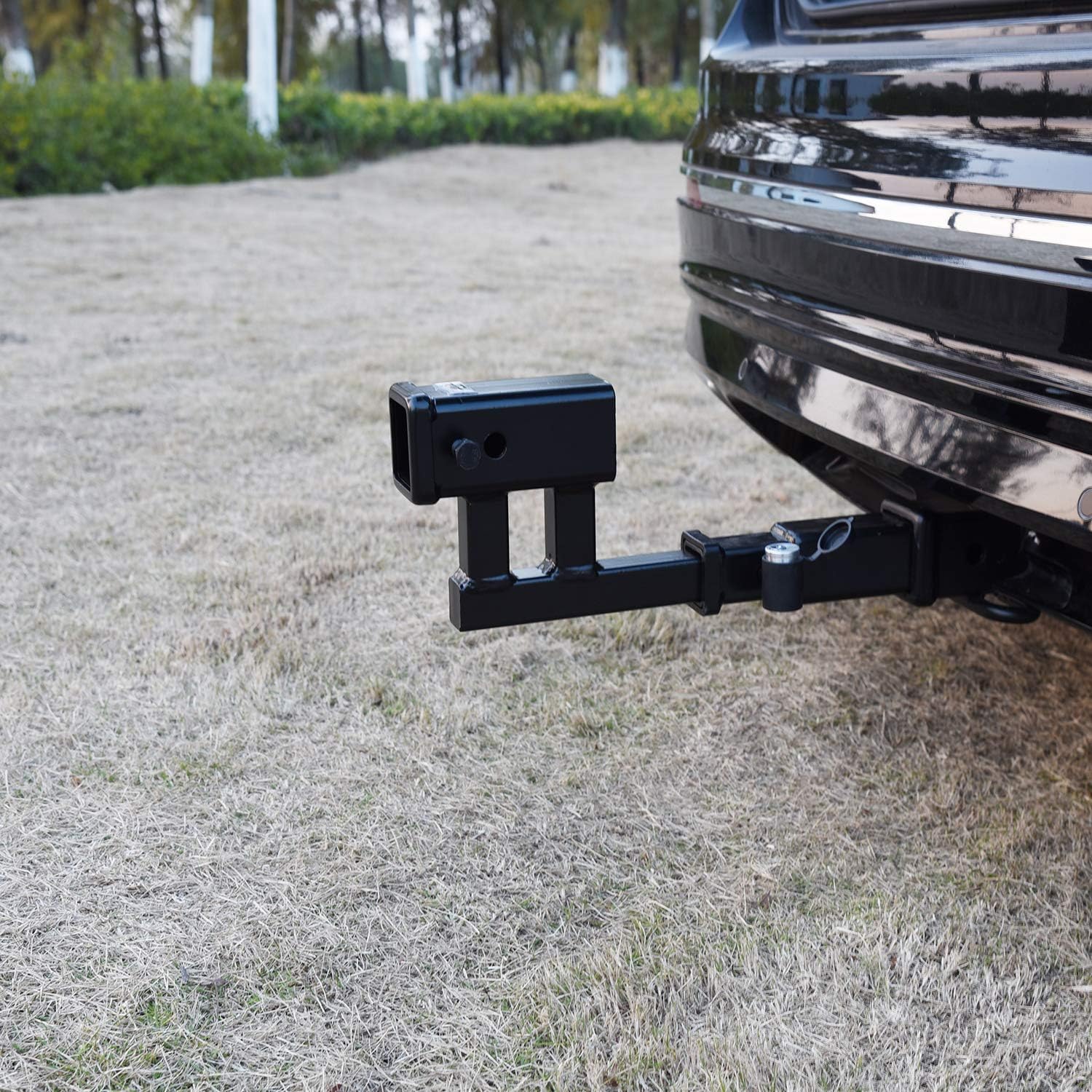TOPTOW Trailer Hitch Extender Adapter, 2" Receiver, 4-1/4 inch Rise/Drop, 1-1/4 inch Solid Shank, 8-5/8" Extension Pack of 2