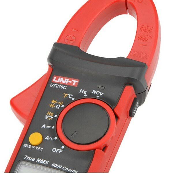 UNI-T UT216C 600A True RMS Digital Clamp Meter Multimeter Auto Range with Frequency Capacitance Temperature NCV Test Meg