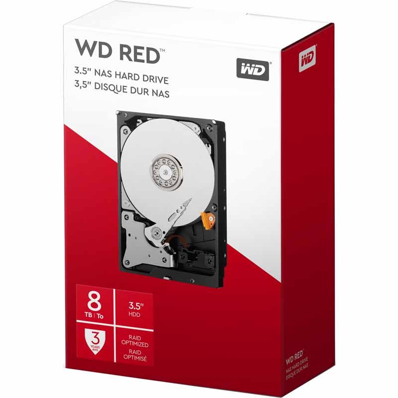 WD Red 8TB 3.5 SATA NAS Internal Hard Drive : WDBMMA0080HNC-WRSN