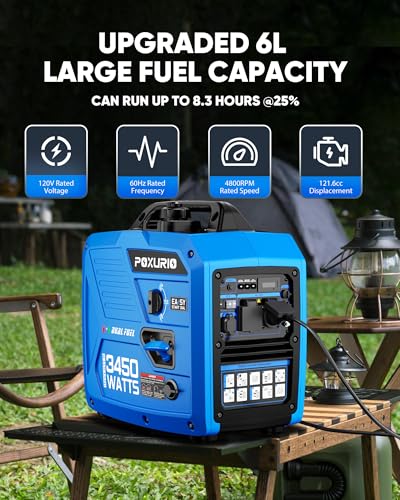 4000 Watt Inverter Generator, 120V Gas Powered Generator Super Quiet, RV Ready/EPA for RV, Camping and Home