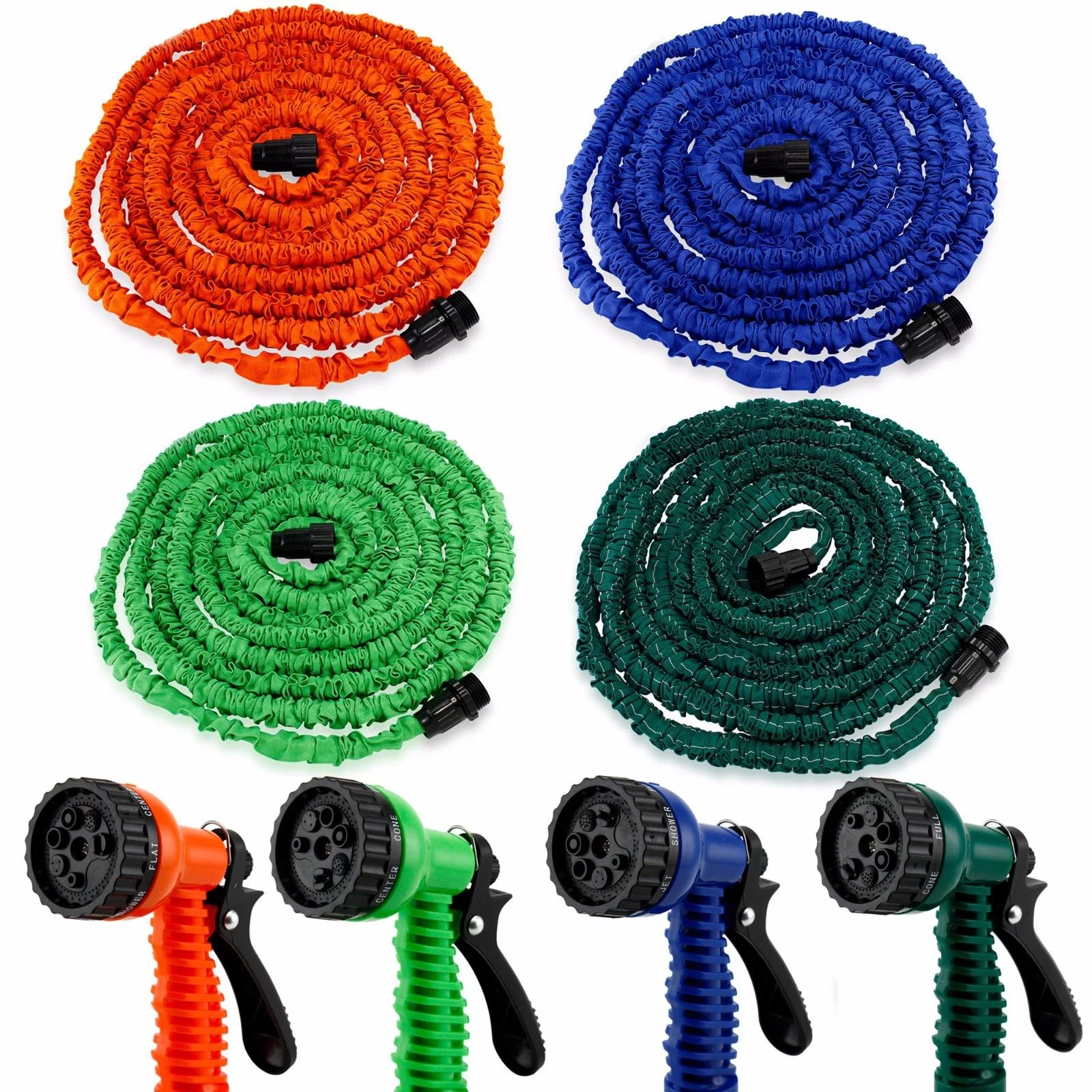 AmazingForLess Expanding Flexible Water Hose Garden Hose - (100ft) Water Garden Hose with 7 Setting-Spray Nozzle - Curated Treasures Market