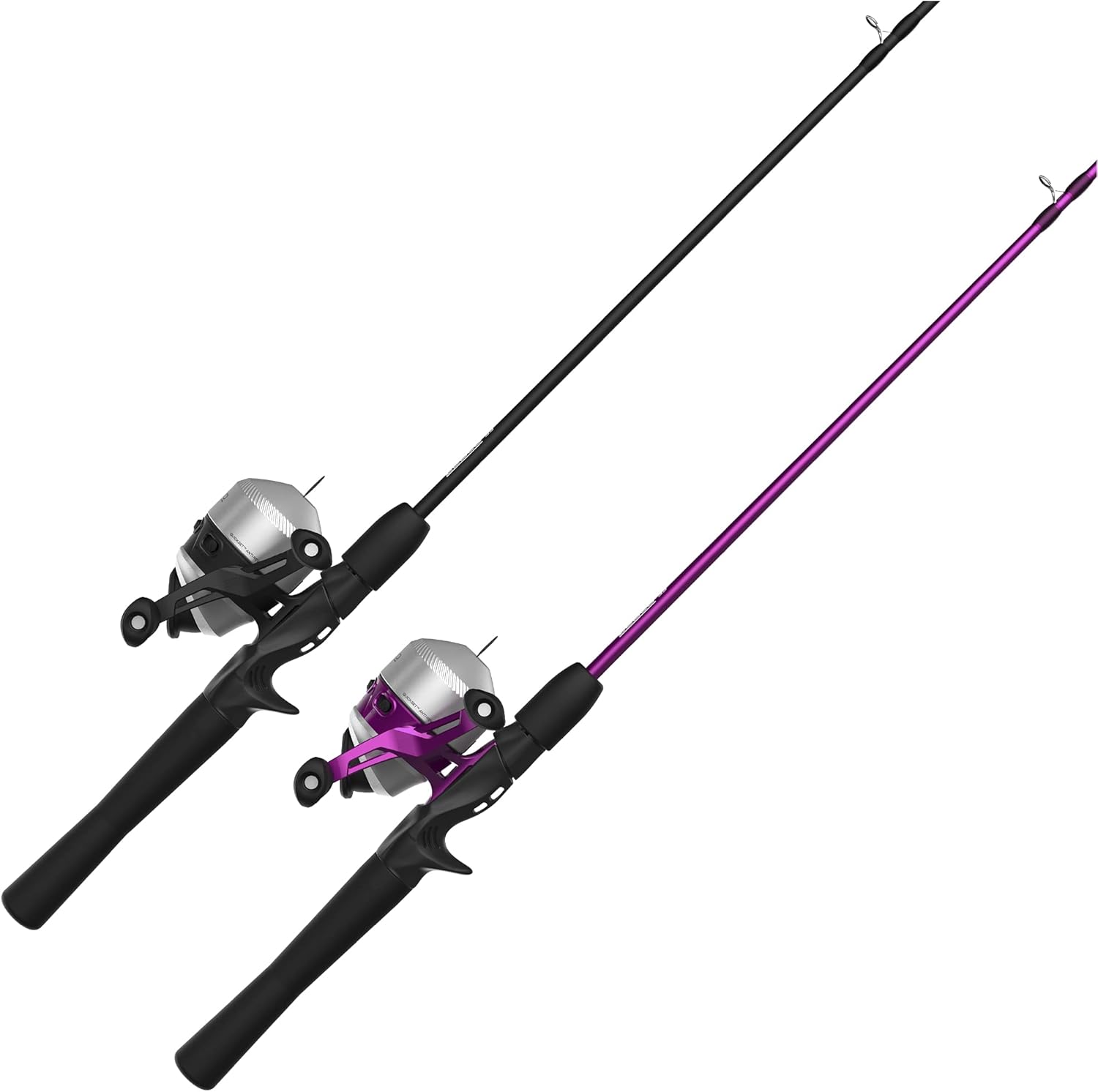 Zebco 33 Spincast Reel and 2-Piece Fishing Rod Combo, 5.5-Foot Durable Fiberglass Rod with Split Cork/EVA Handle, Quickset Anti-Reverse Fishing Reel with Bite Alert Pack of 2