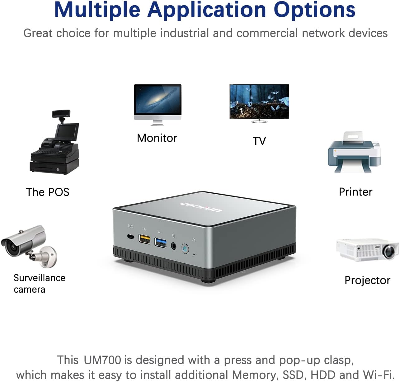 Mini PC AMD Ryzen 7 3750H UM700 | 16 GB RAM 512 GB PCIe SSD Mini Desktop Computer | Radeon RX Vega 10 Graphics | Dual WiFi BT 5.1 | HDMI/Display/USB-C | RJ45 4X USB 3.0 Ports Small Form Factor