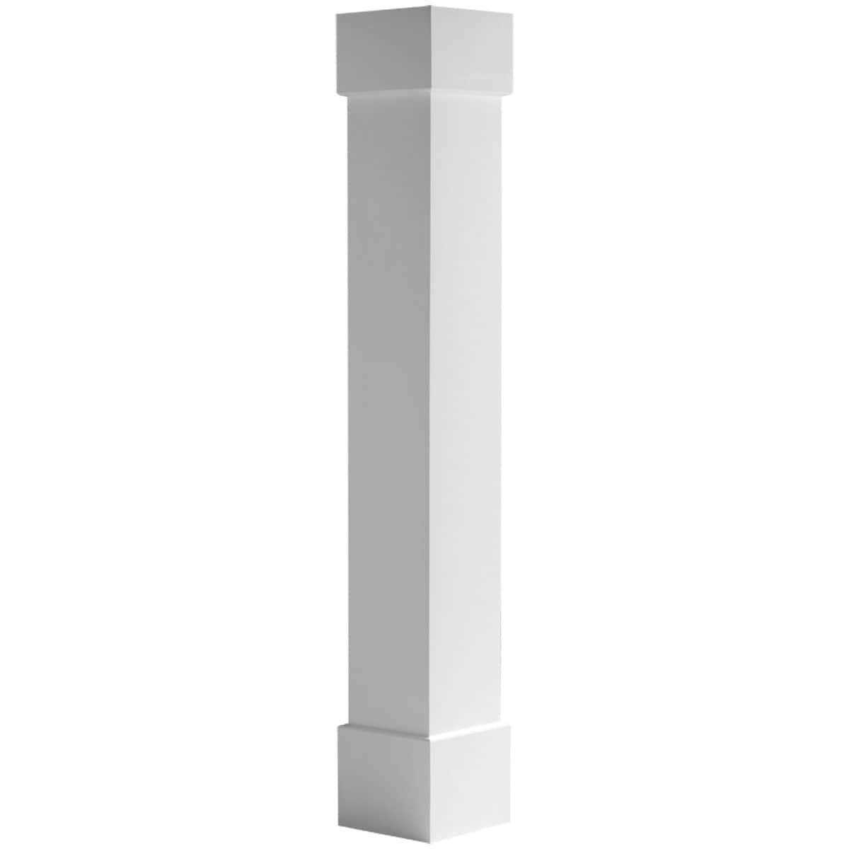 Craftsman Classic Square Non-Tapered Smooth PVC Column Kit Standard Capital &amp; Standard Base Ekena Millwork - Shop Hardware Tools Online Store