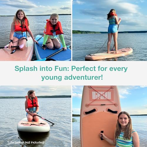 Niphean Inflatable Stand Up Paddle Board with SUP Accessories, Anti-Slip EVA Deck, 10’6’’ Inflatable Paddle Boards for Adults & Youth of All Skill Levels