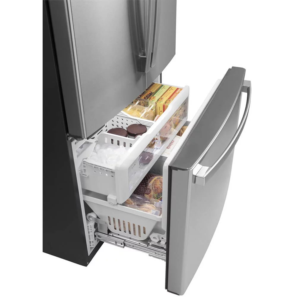 GE GWE23GYNFS 23.1 Cu. Ft. Stainless Steel Counter-Depth French-Door Refrigerator