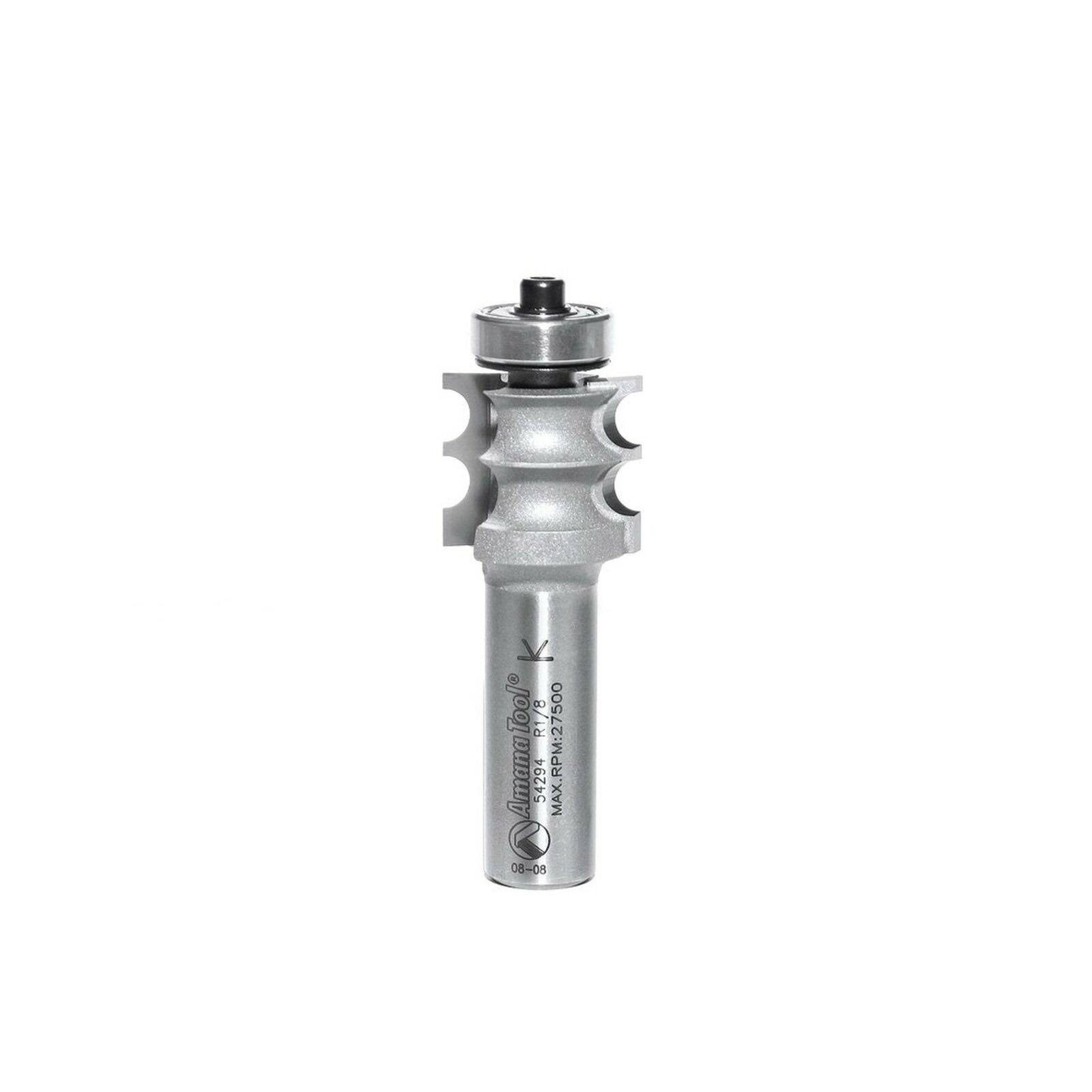 Amana 54294 Carbide Tipped Double Beading 1/8 Radius x 7/8 Dia x 3/4 x 1/2 inch Shank
