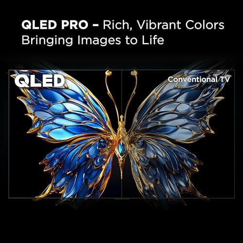TCL Q65 QLED 4K UHD Smart TV with Google TV Dolby Vision, Dolby Atmos, HDR Pro+, Game Accelerator Enhanced Gaming, Voice Remote, Compatible with Alexa, Streaming Television