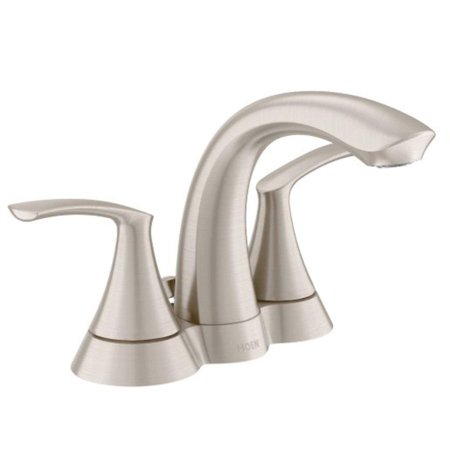 Brushed Nickel 2-Handle Moen Darcy Bathroom Faucet - Shop Hardware Tools Online Store