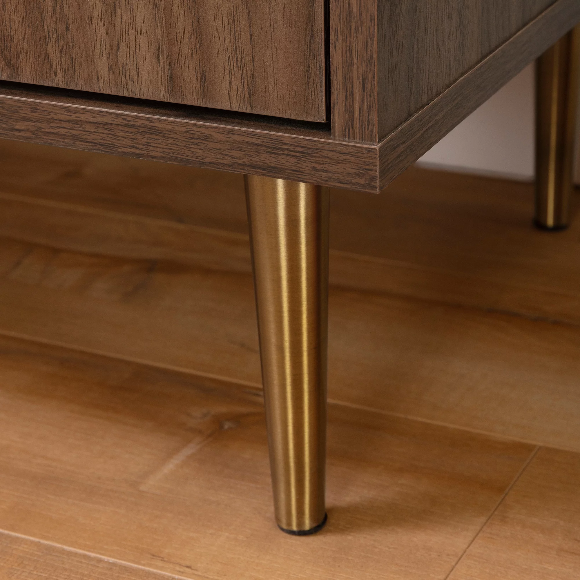 South Shore Hype Buffet with Strorage, Natural Walnut and Faux Carrara Marble