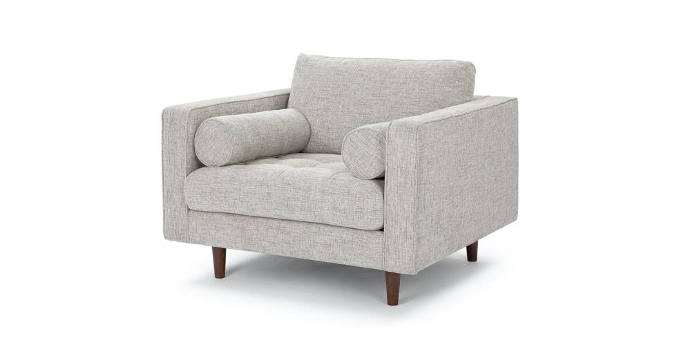 Ivory Tufted Chair with Bolsters | Article Sven Modern Furniture