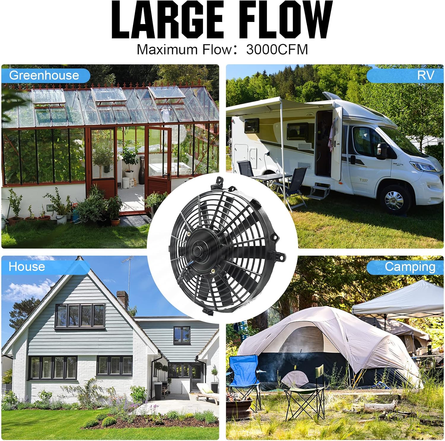 100 Watt Solar Powered Attic Fan System, Ventilator Gable Roof Vent Fan+100W Solar Panel, for Attic or Greenhouse (DELIVERY in 2 Packages)…