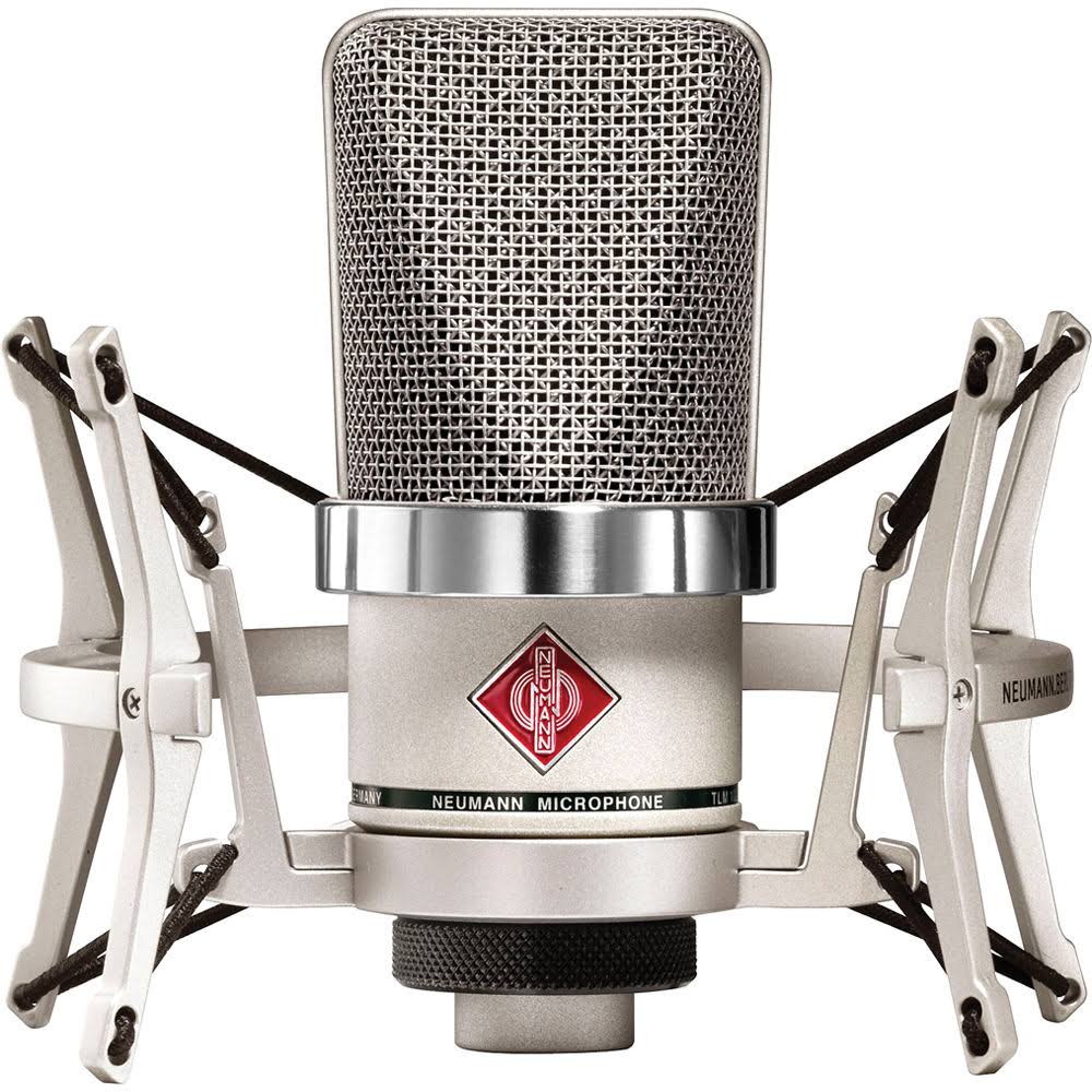 Neumann TLM 102 Studio Set Cardioid Large Diaphragm Condenser Microphone Set Nickel