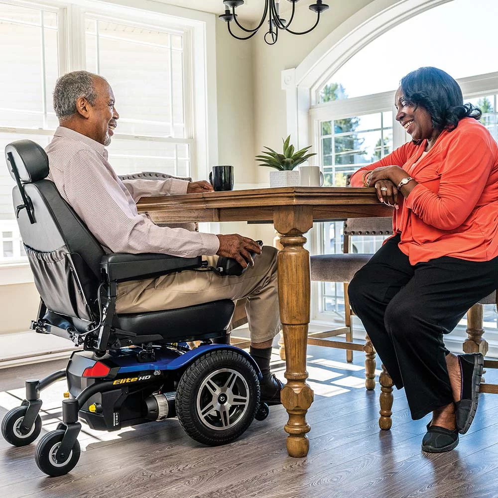 Pride Mobility Jazzy Elite HD Group 2 Heavy Duty Power Chair, Red, 22"Wx20"-22"