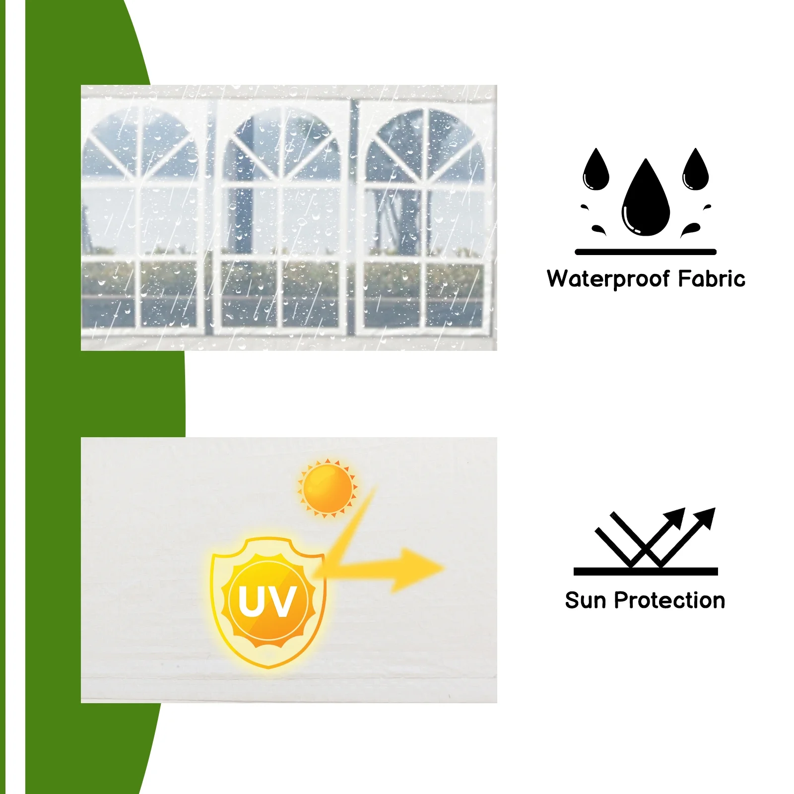 Zimtown 10x30ft Party Patio Tent Canopy Gazebo Pavilion Event Canopies(8 sides)