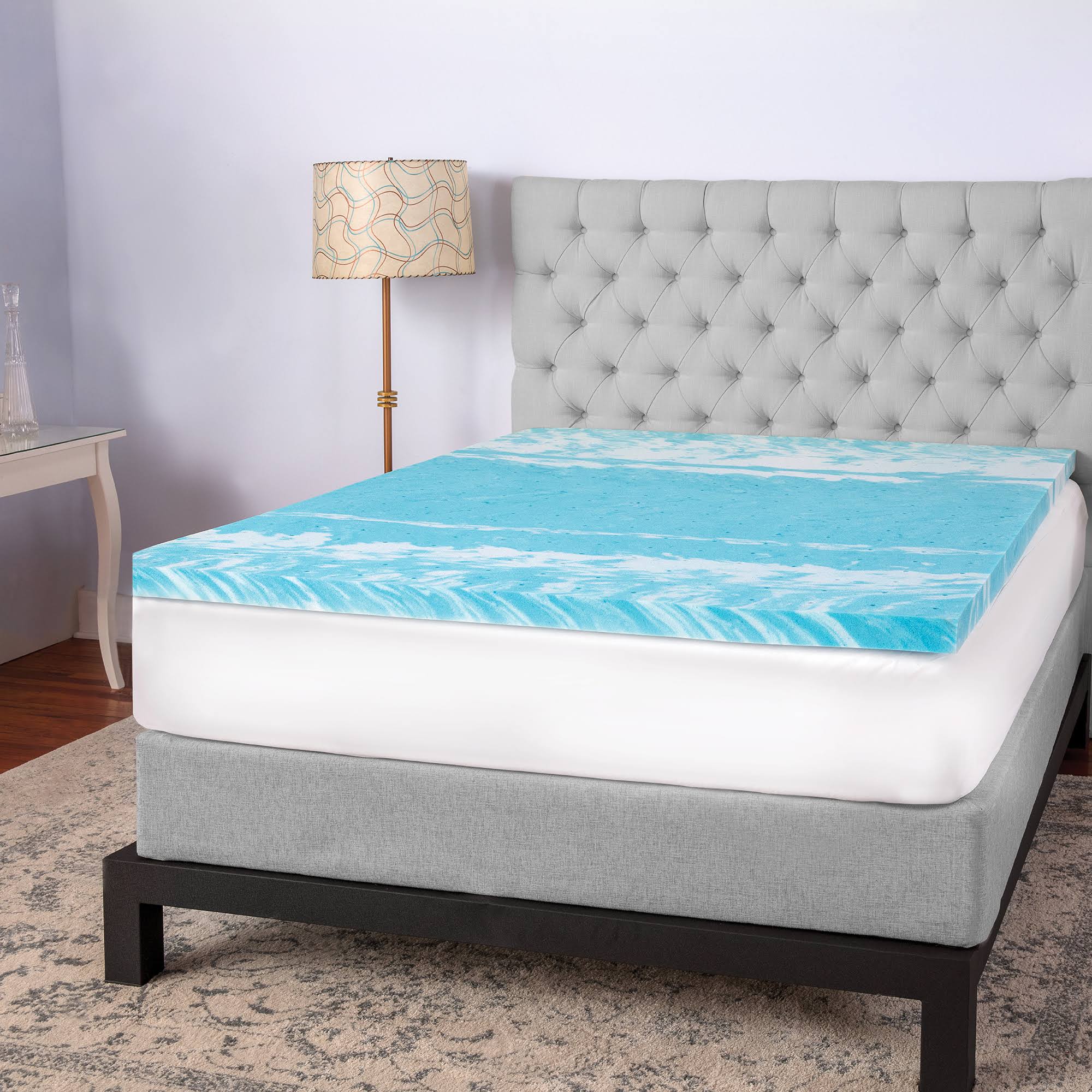 SensorPEDIC 2x22 Gel Swirl Memory Foam King Mattress Topper