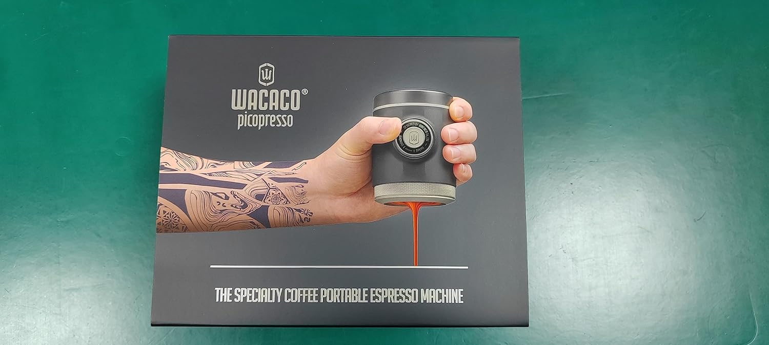 WACACO Picopresso Portable Espresso Maker Bundled with Protective Case, Pro-level Specialty Coffee Machine, Compatible Ultra-fine Grind, Manually Operated Travel Coffee Maker
