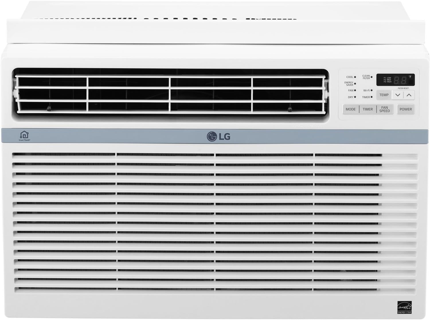 LG LW1217ERSM Energy Star 12,000 BTU 115V Window Mounted Air Conditioner with Wi-Fi Control (Renewed)