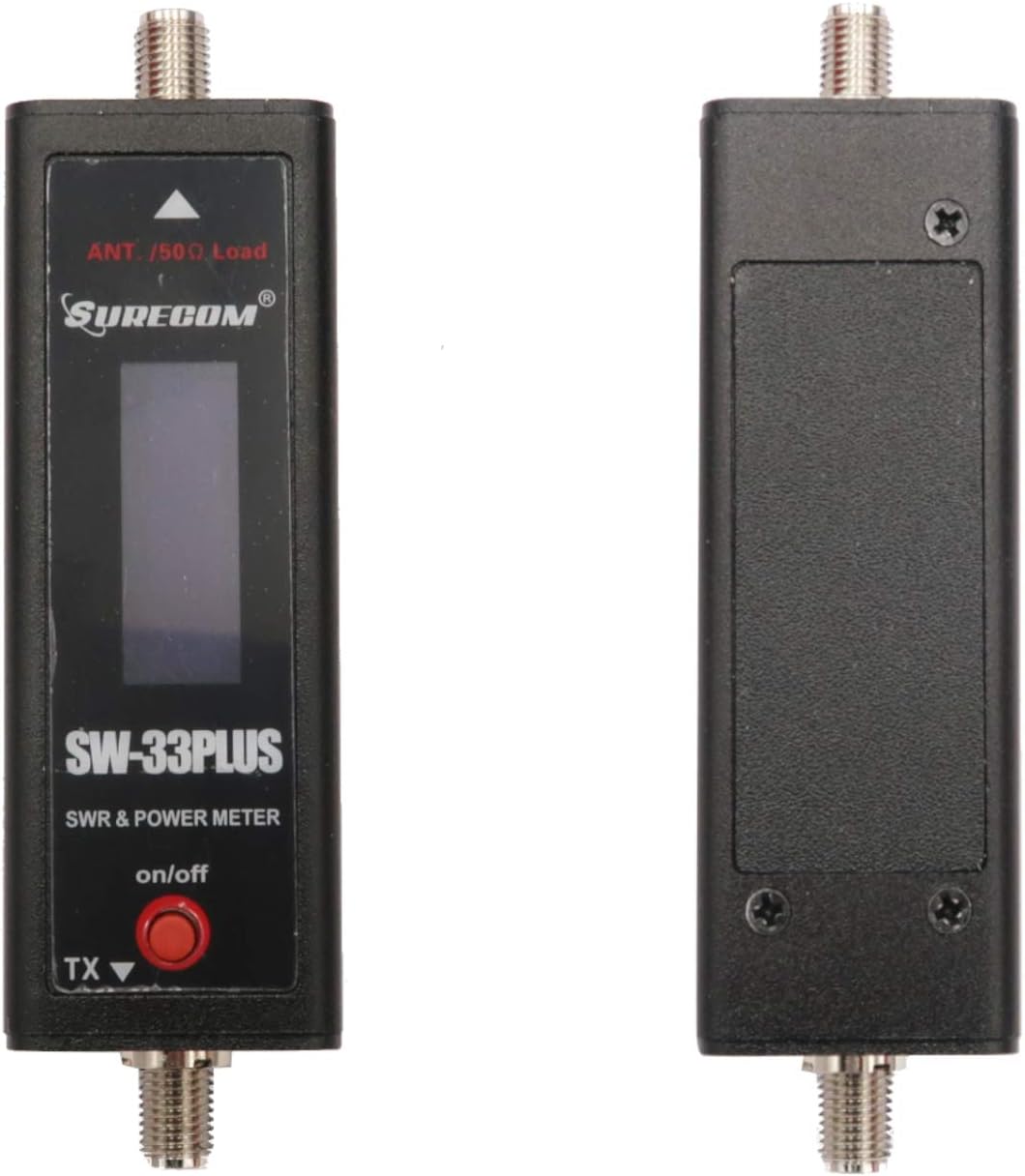 Mcbazel Surecom SW-33 Plus 100W 125-525 MHz Mini Digital VHF UHF Two-Way Radio Handheld Power & SWR Meter Pack of 2