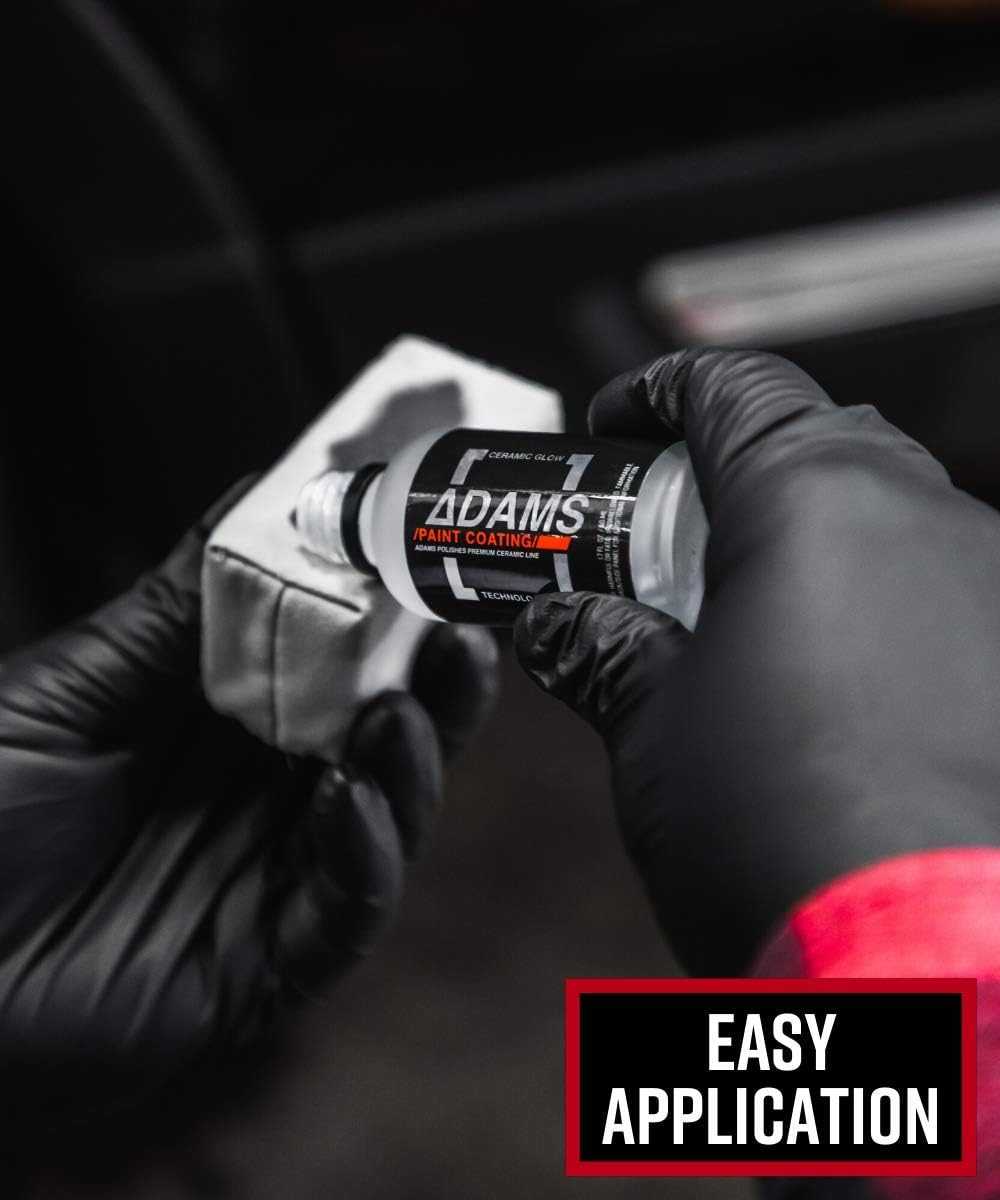 Adam's UV Paint Ceramic Coating Complete Kit - 9H Ceramic Coating Kit W/UV Flashlight | 5+ Years of Protection | Apply After Car Wash Clay Bar Car Polisher | Car Detailing Kit Boat RV Motorcycle