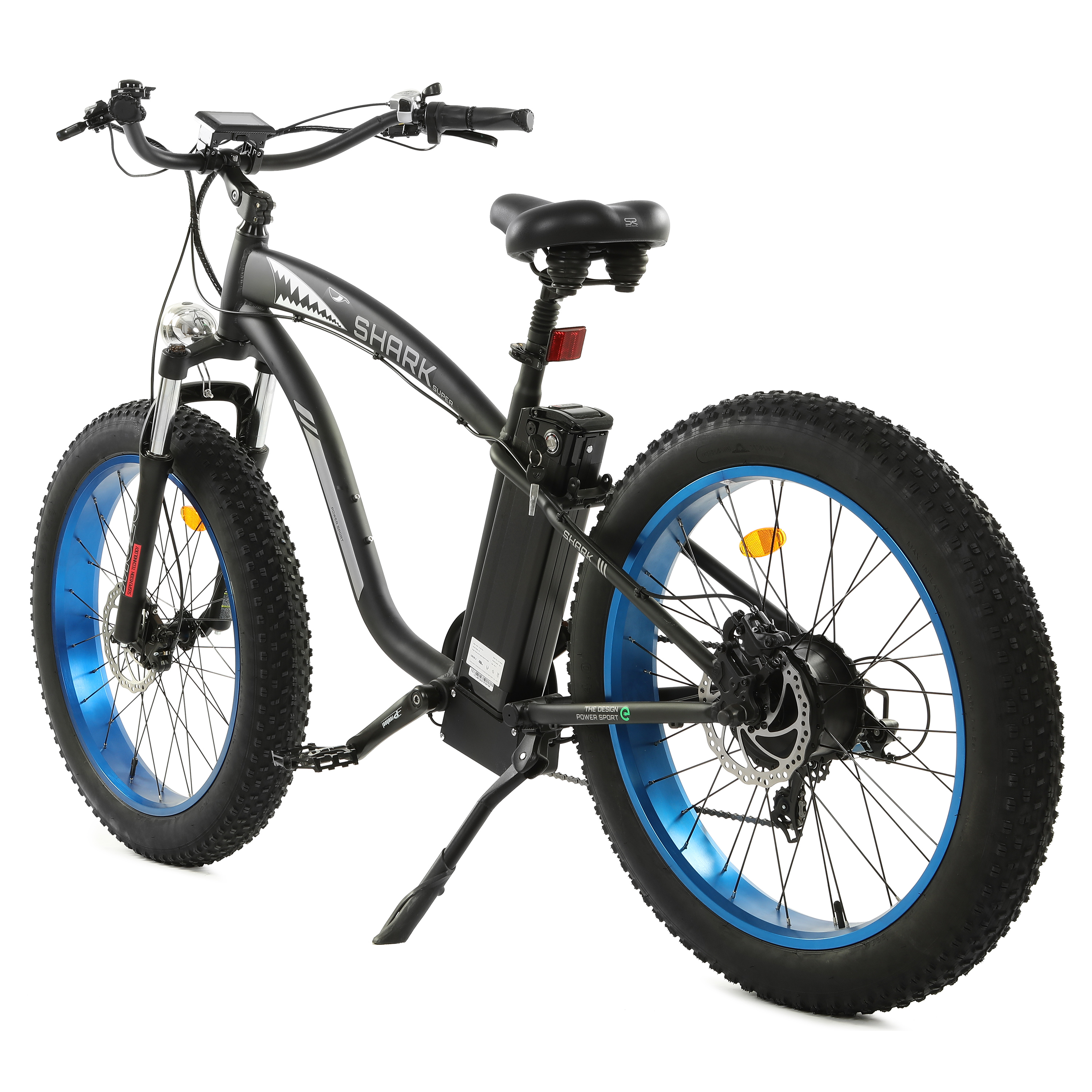 ECOTRIC 26 × 4" Fat Tire Electric Bike 750 W e-bike Mountain Beach Snow Bicycle W/ 7 Speeds Black Removable Lithium Battery 48 V 12.5 Ah Lithium battery Pedal Assist A-E516646