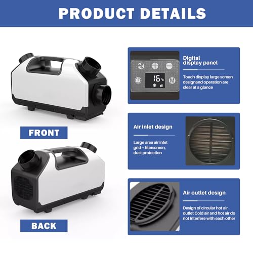 Aspligo DC 24v Tent Air Conditioner Portable Air conditioner Cooling AC Unit for Outdoor Camping Tent Van RV Camper Motorhome Truck Trailer SUV Car New energy