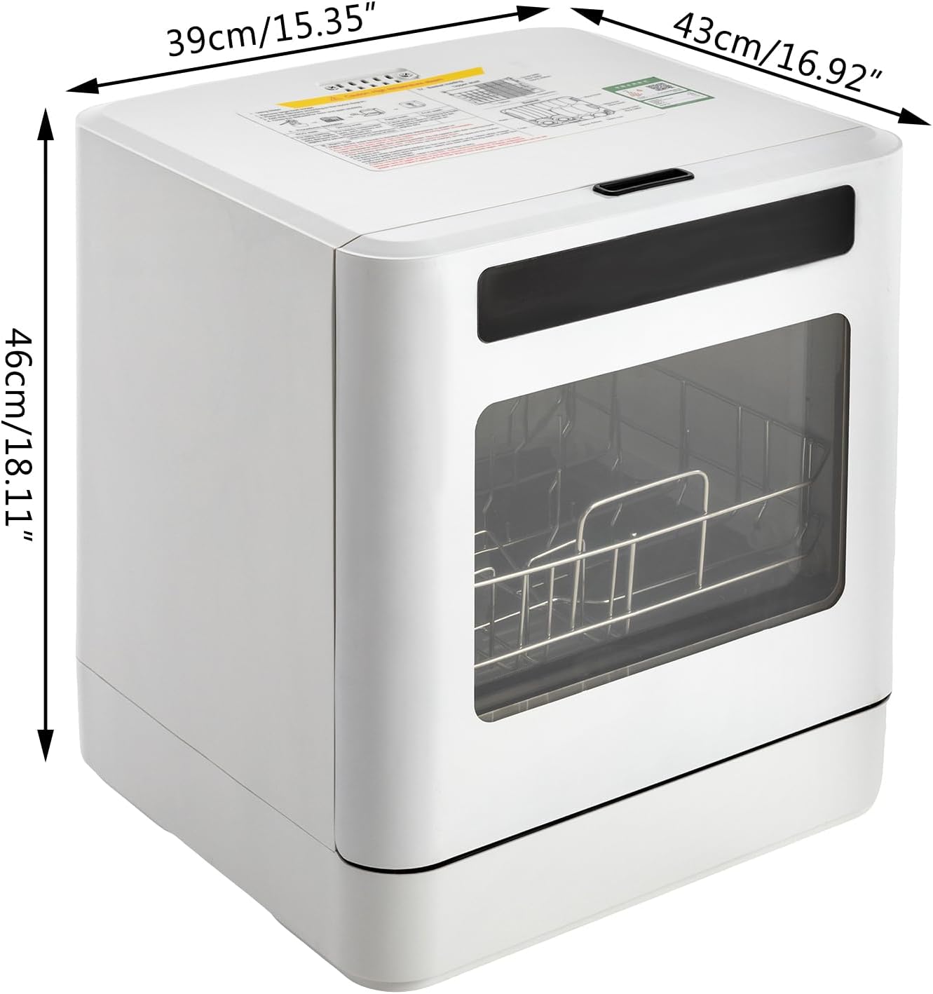 Portable Countertop Dishwashers,Compact Dishwashers,4 Cleaning Modes,Portable Mini Dishwasher for Apartments& RVs 158°F High-Temp& Air-Dry Function