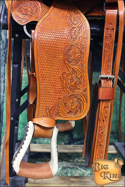 16 in Western Horse Wade Saddle Leather Ranch Roping Beige Hilason