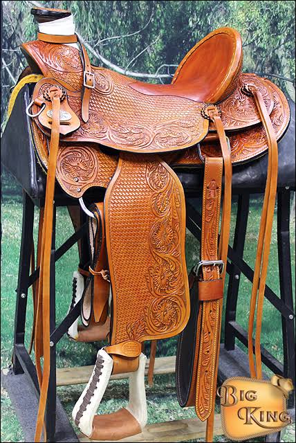 16 in Western Horse Wade Saddle Leather Ranch Roping Beige Hilason