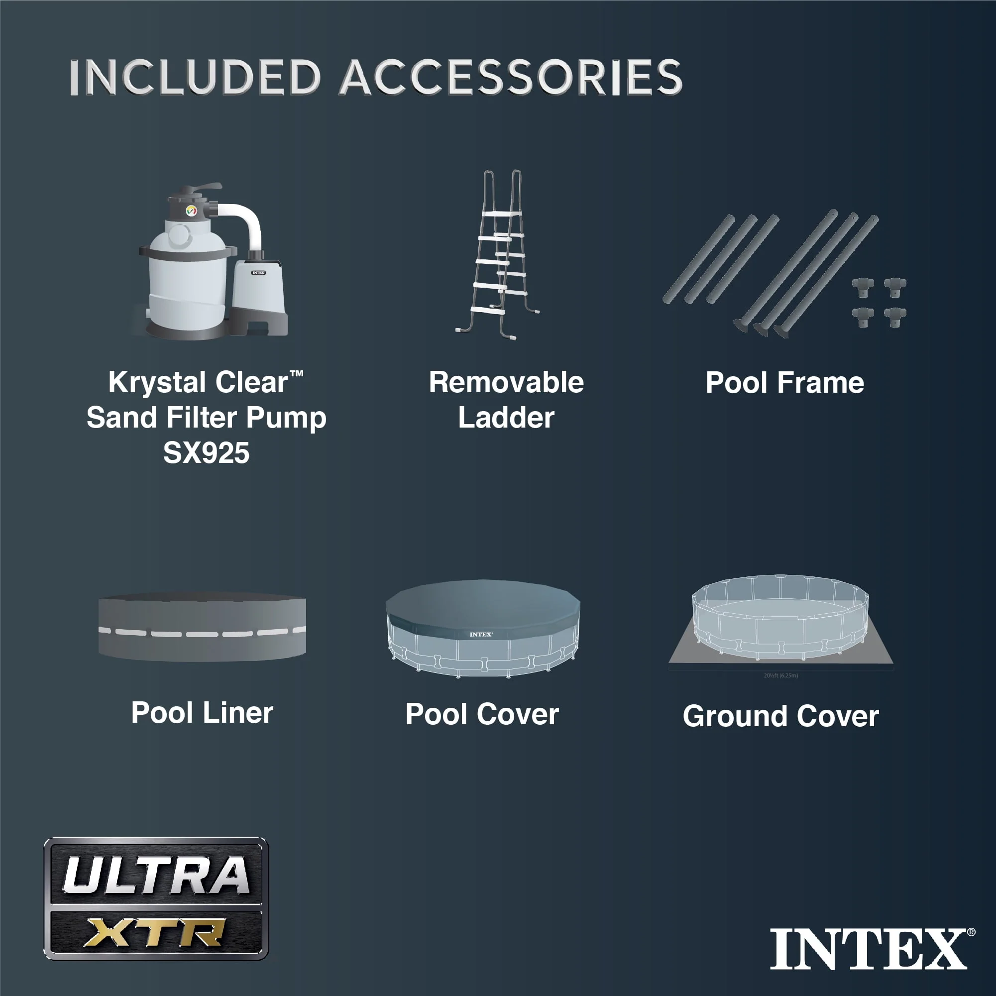 Intex 20' x 48 Ultra XTR Round Frame Above Ground Swimming Pool with Sand Filter Pump