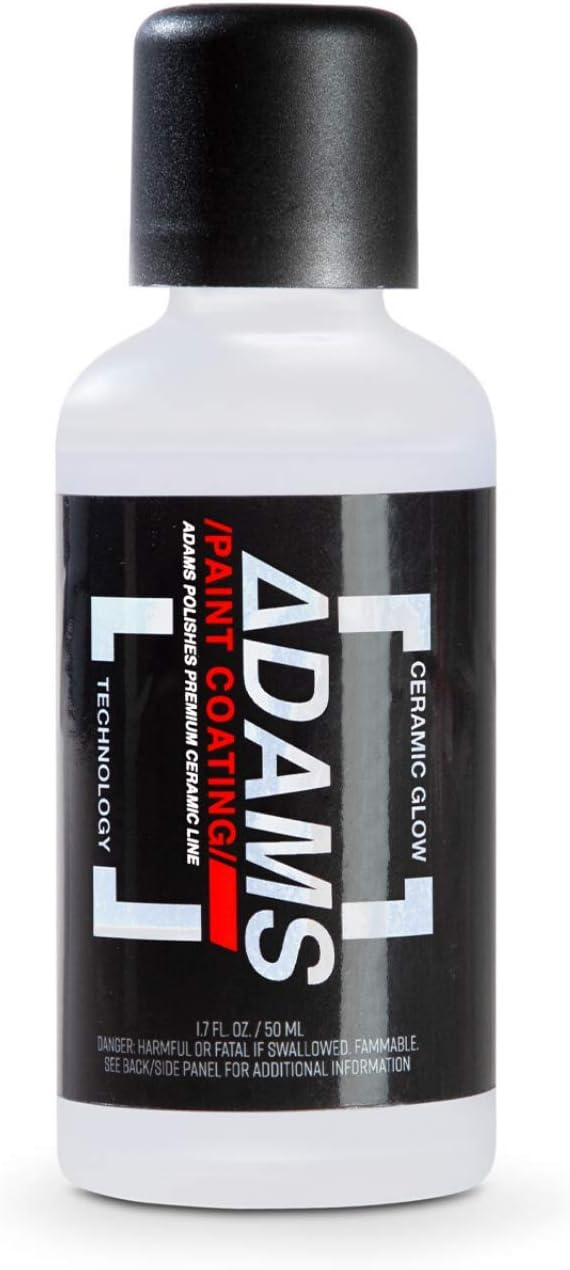 Adam's UV Paint Ceramic Coating Complete Kit - 9H Ceramic Coating Kit W/UV Flashlight | 5+ Years of Protection | Apply After Car Wash Clay Bar Car Polisher | Car Detailing Kit Boat RV Motorcycle