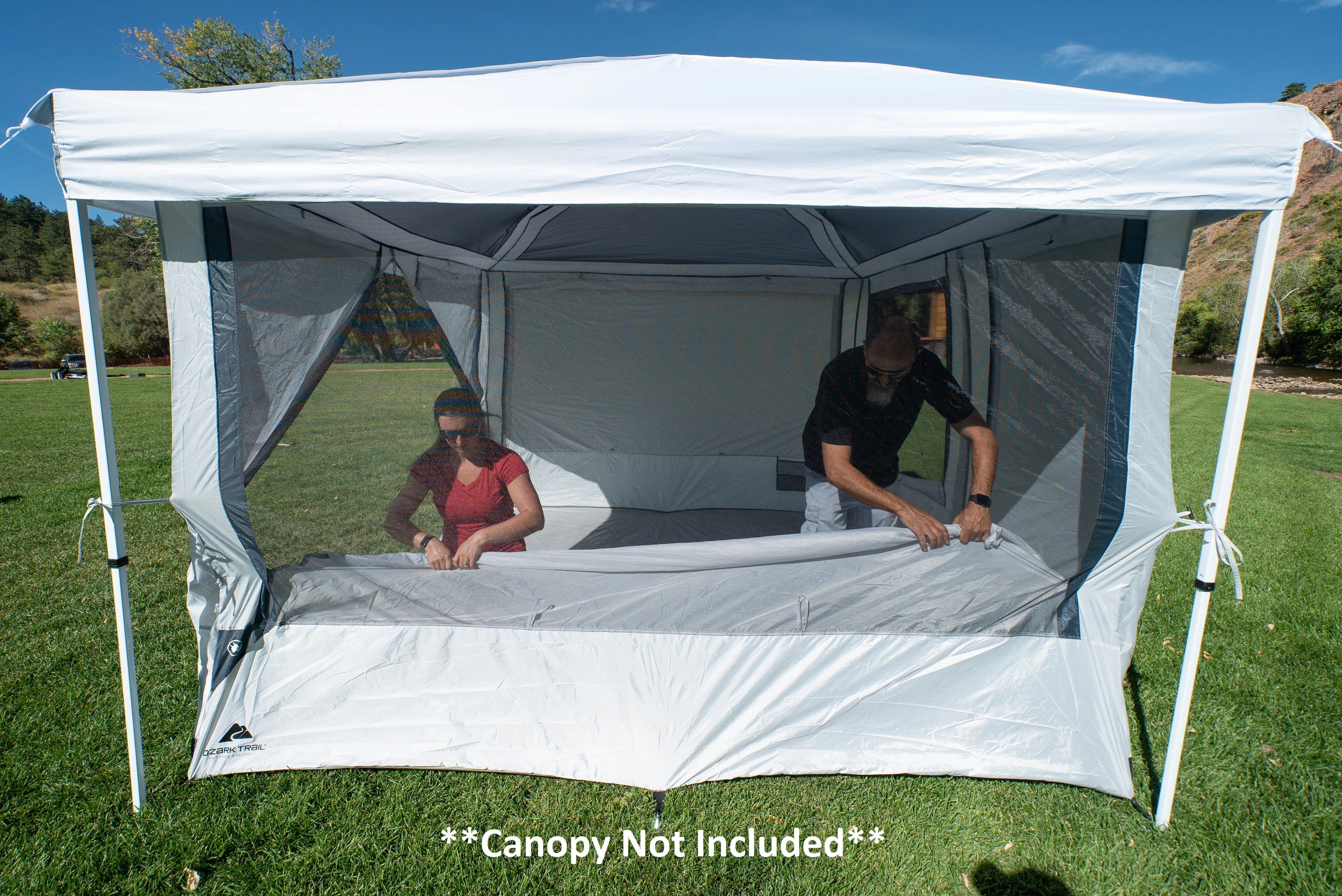 Ozark Trail 7-Person 2-in-1 Screen House Connect Tent with 2 Doors, Canopy Sold Separately